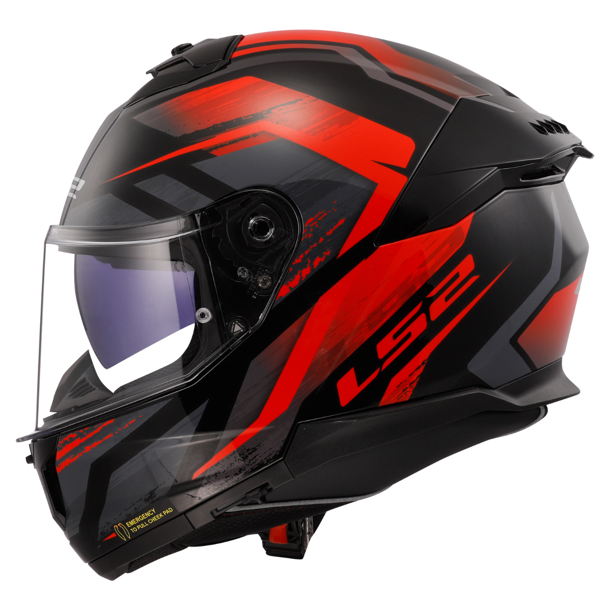 LS2 FF808 STREAM II FURY BLACK RED-06 S