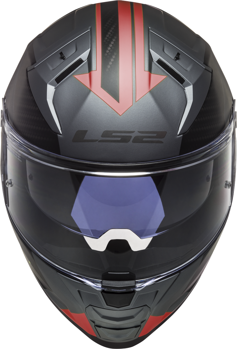 LS2 FF811 VECTOR II SPLITTER MATT TITANIUM RED-06 L