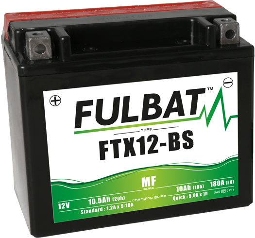 FULBAT baterie 12V/10Ah FTX12-BS (YTX12-BS) ACCESS Tomahawk, MAX, SUZUKI, KAWASAKI