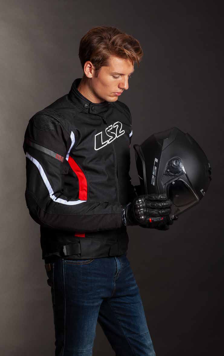 LS2 GATE MAN JACKET BLACK RED