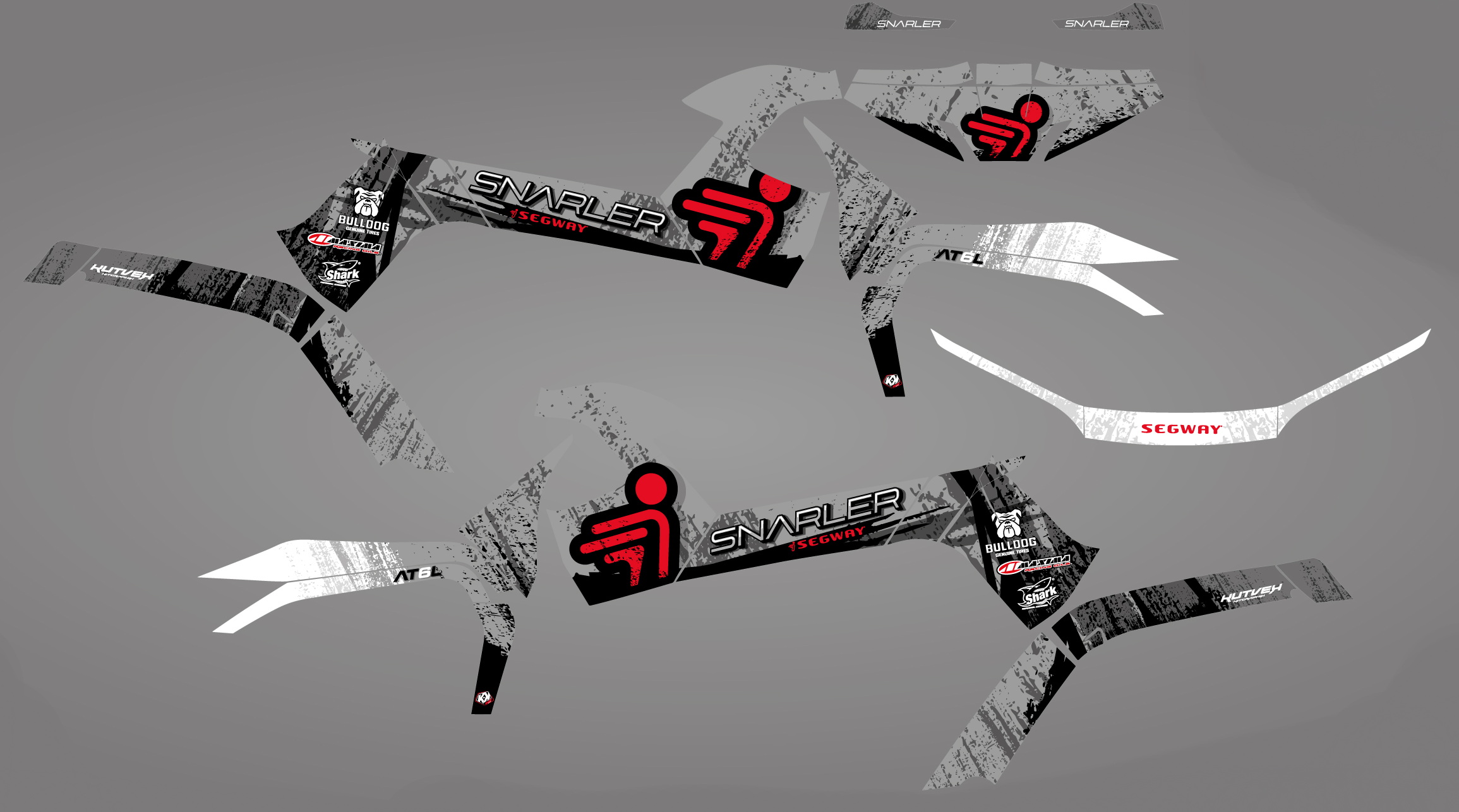 GRAPHIC STICKER KIT for Segway Snarler AT6-L grey