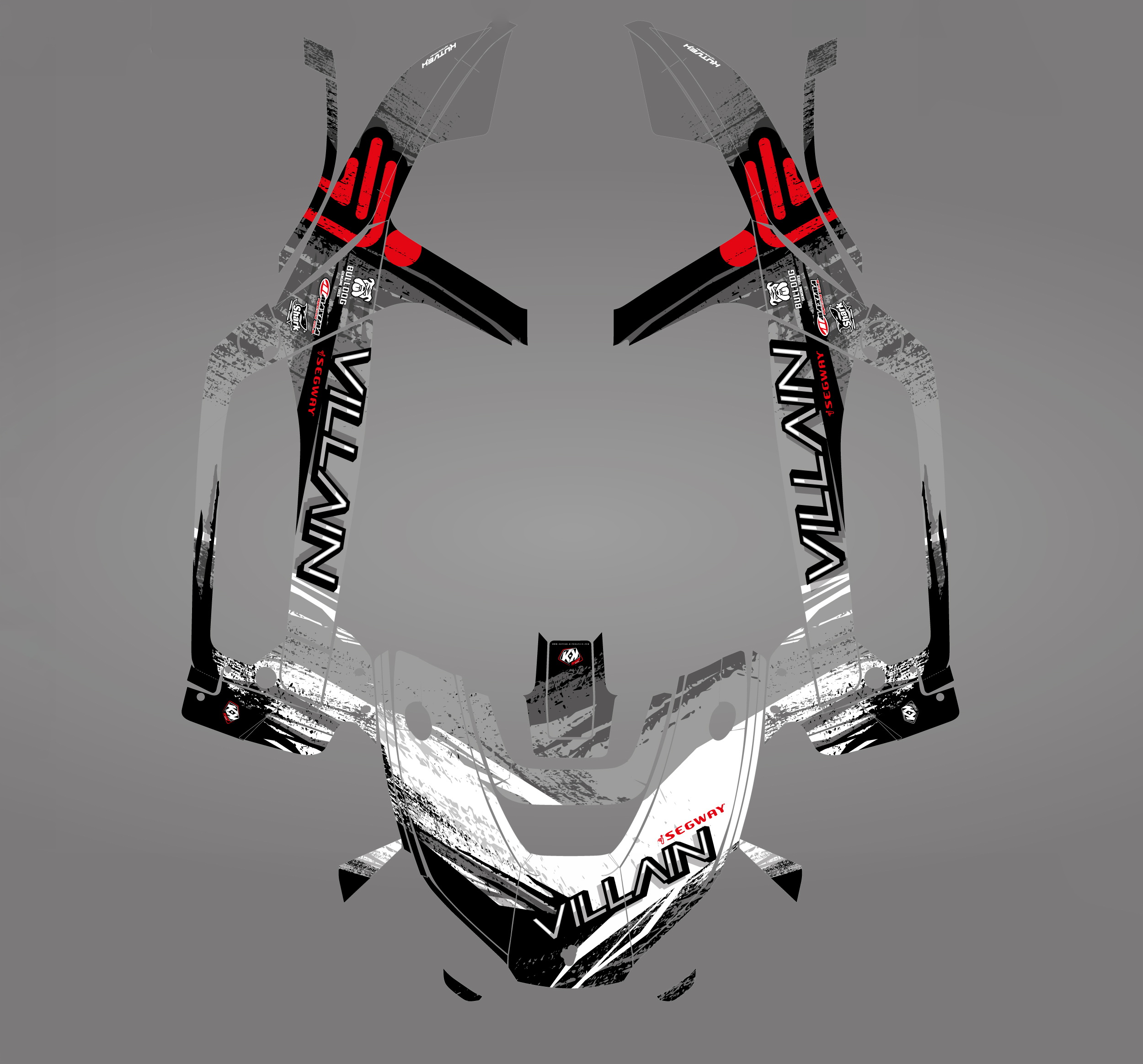 GRAPHIC STICKER KIT for Segway Villain SX10 grey