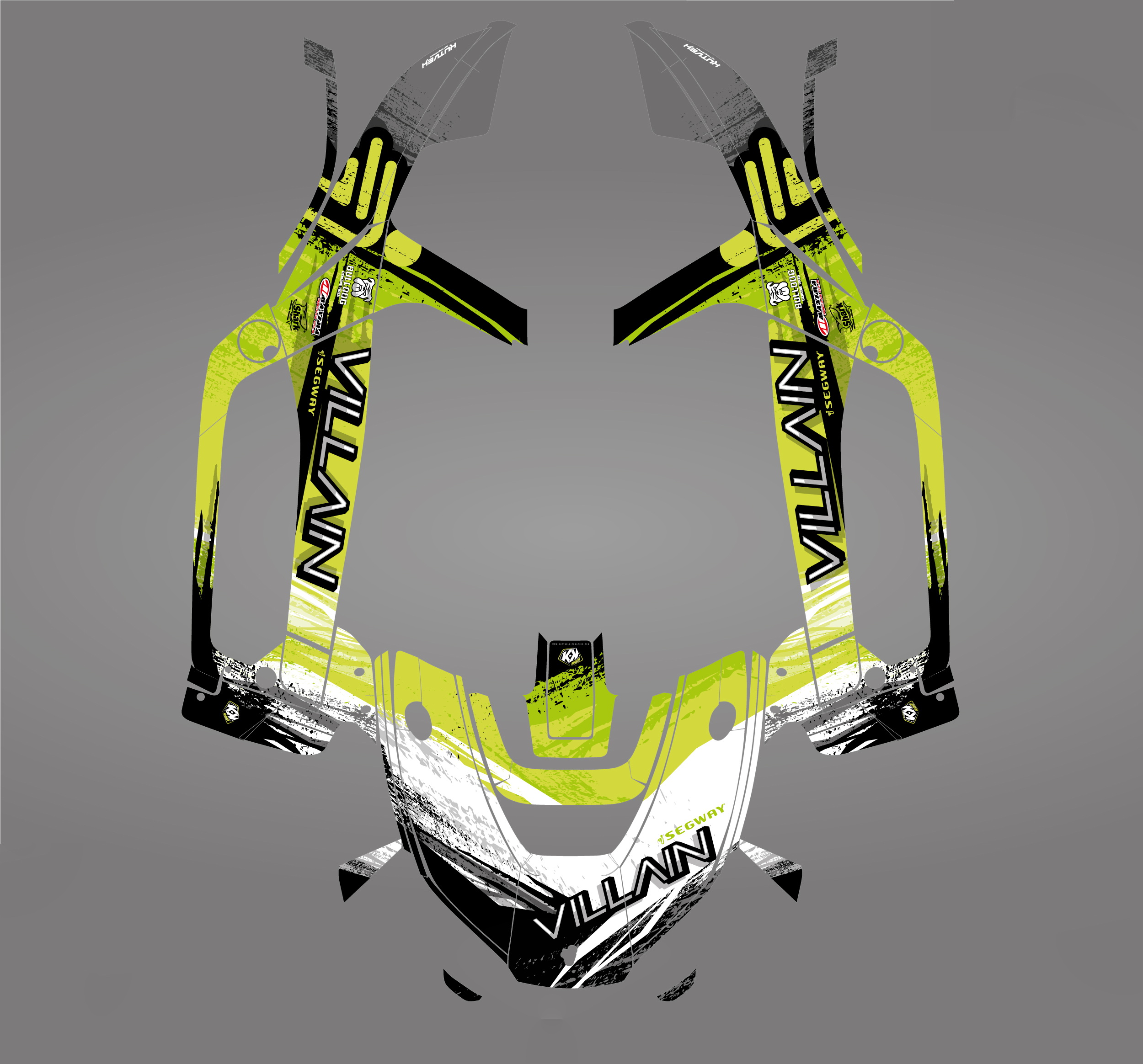 GRAPHIC STICKER KIT for Segway Villain SX10 green neon