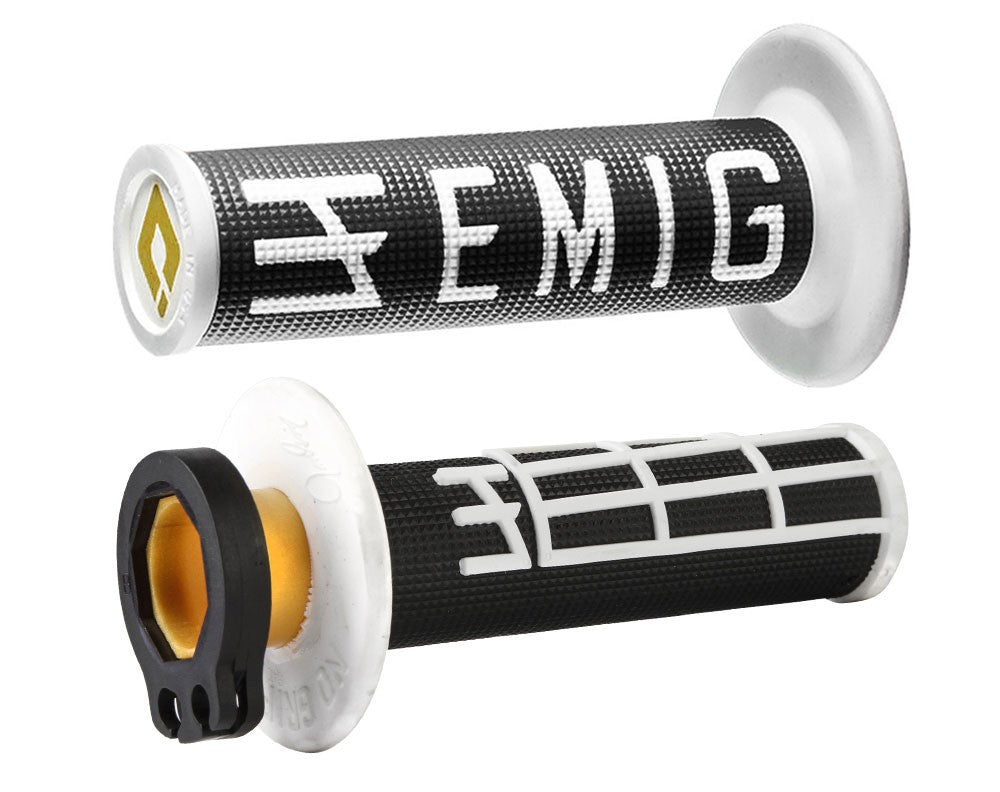 ODI GRIPS MX Lock-on v2 EMIG 4-Stroke Black/White
