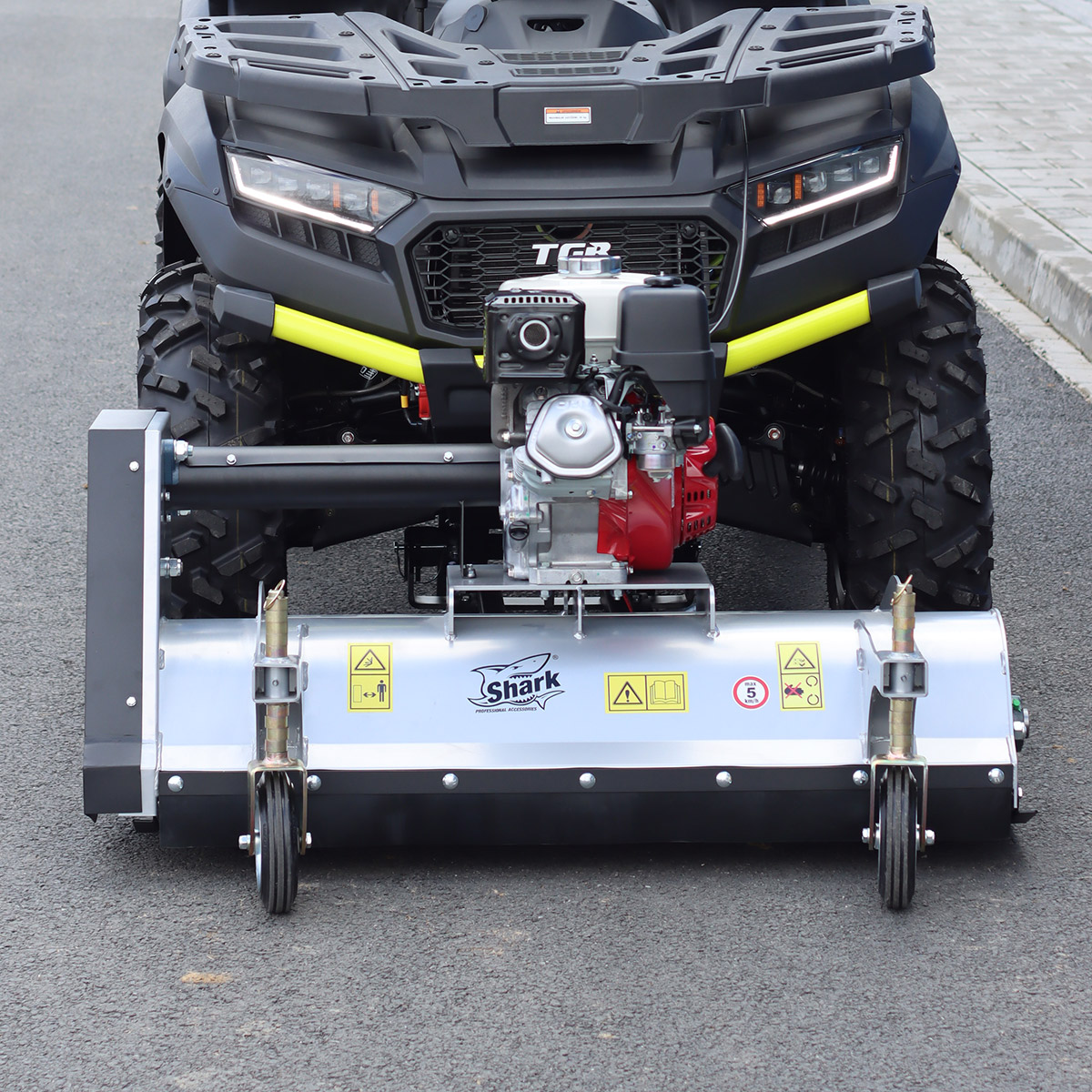 SHARK ATV čelní mulčovač 100cm s  motorem  HONDA GX 270, stříbrná barva