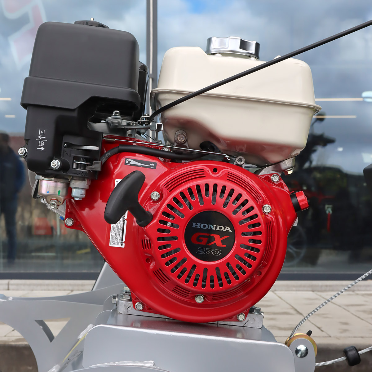 SHARK ATV čelní mulčovač 100cm s  motorem  HONDA GX 270, stříbrná barva