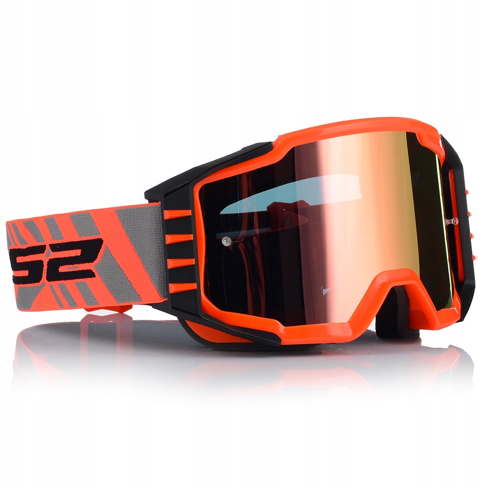 LS2 CHARGER PRO GOGGLE H-V ORANGE WITH IRIDIUM VISOR