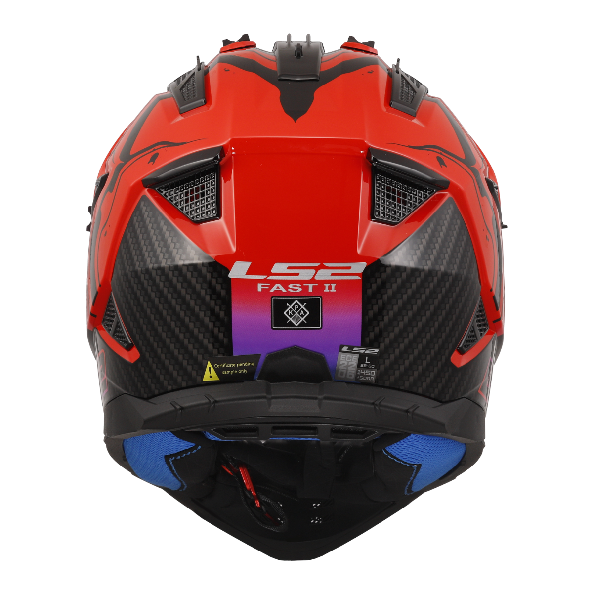 LS2 MX708 FAST II WASH RED-06 XXL