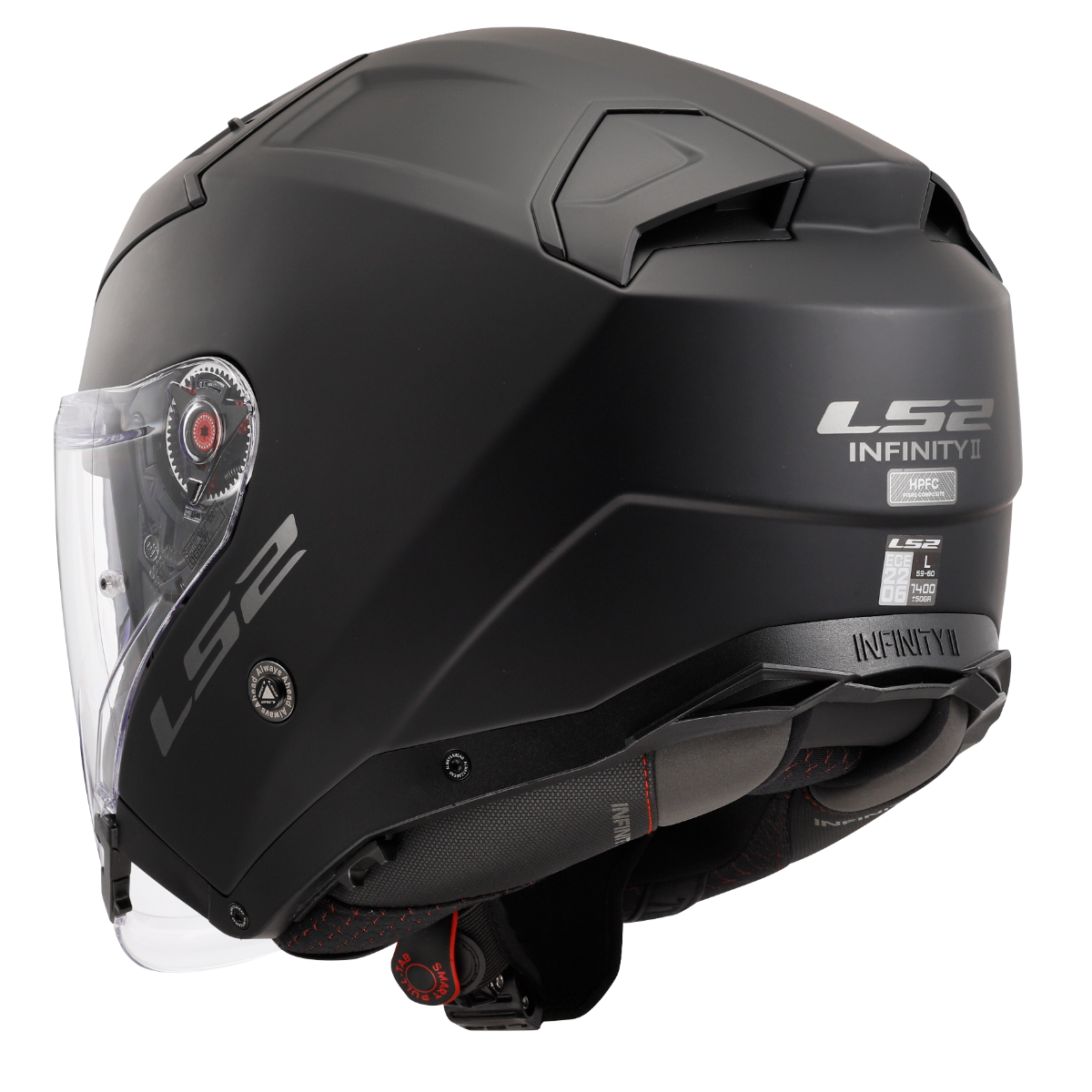 LS2 OF603 INFINITY II SOLID MATT BLACK-06 XXL