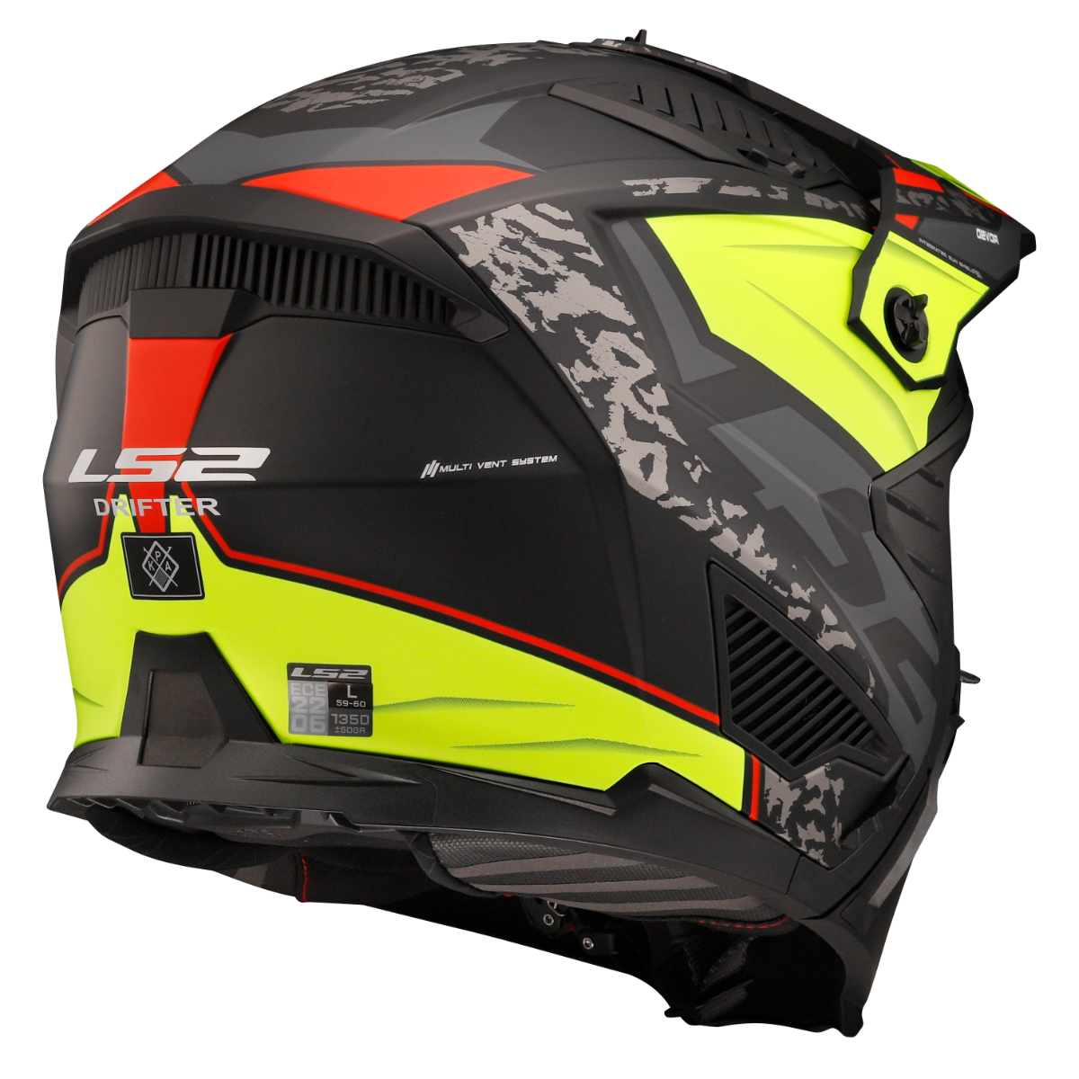 LS2 OF606 DRIFTER DEVOR M.BLACK H-V YELLOW-06