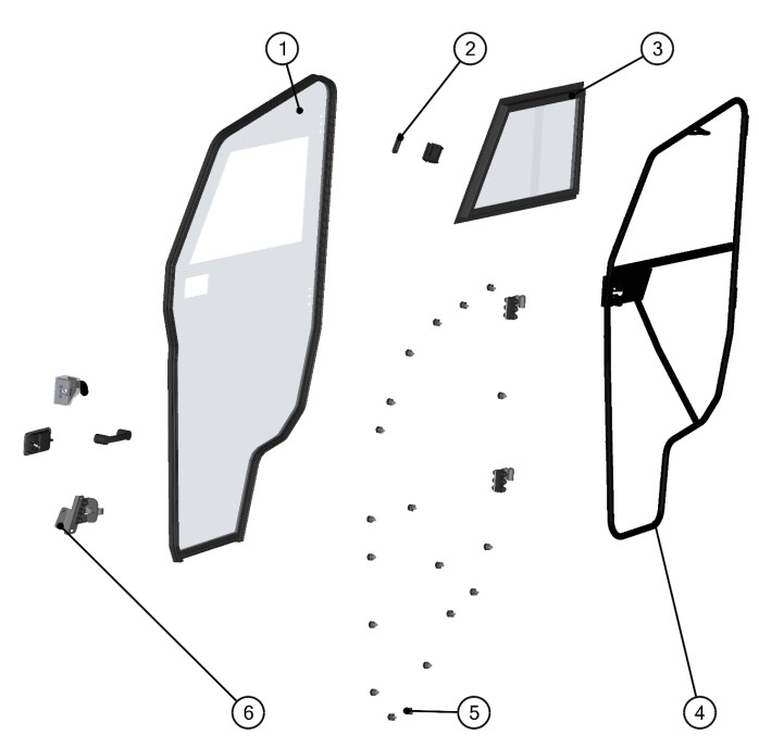 Right Window Assembly for Linhai UTV 520/550/570 T-BOSS
